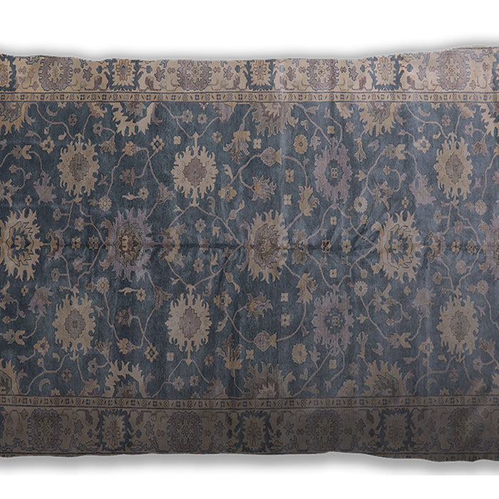 Mid-Century Modern Urban Mist Blue Lumbar Throw Pillow, 13 inch by 19 inch, lburb1424