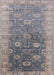 Mid-Century Modern Mist Blue Oriental Rug, urb1424