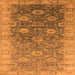 Square Oriental Orange Traditional Rug, urb1424org