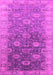 Machine Washable Oriental Pink Traditional Rug, wshurb1424pnk