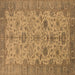 Square Oriental Brown Traditional Rug, urb1425brn