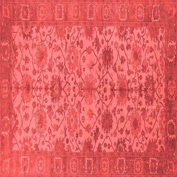 Machine Washable Oriental Red Traditional Rug, wshurb1425red