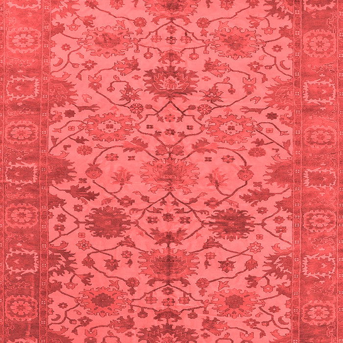 Machine Washable Oriental Red Traditional Rug, wshurb1425red