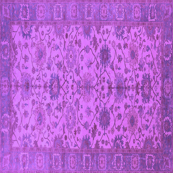Square Machine Washable Oriental Purple Traditional Area Rugs, wshurb1425pur
