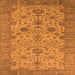 Square Machine Washable Oriental Orange Traditional Area Rugs, wshurb1425org