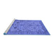 Sideview of Machine Washable Oriental Blue Traditional Rug, wshurb1425blu