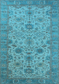 Oriental Light Blue Traditional Rug, urb1425lblu