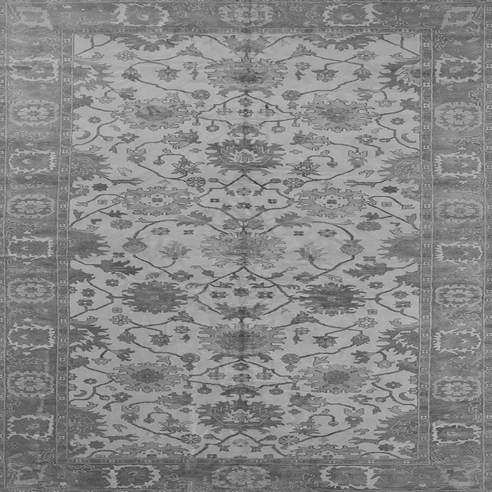 Square Machine Washable Oriental Gray Traditional Rug, wshurb1425gry