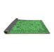 Sideview of Oriental Emerald Green Traditional Rug, urb1425emgrn