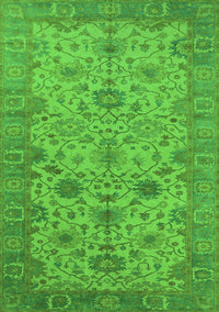 Oriental Green Traditional Rug, urb1425grn