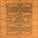 Square Oriental Orange Traditional Rug, urb1426org