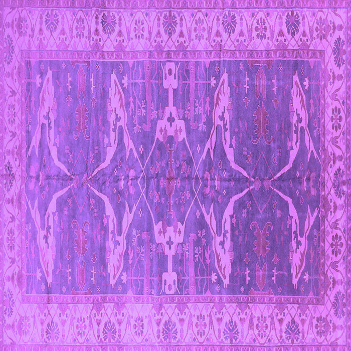 Square Machine Washable Oriental Purple Traditional Area Rugs, wshurb1426pur