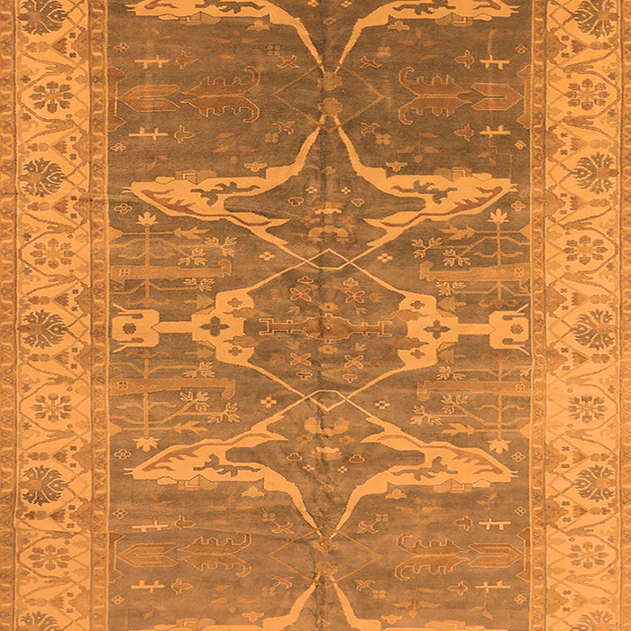Machine Washable Oriental Orange Traditional Area Rugs, wshurb1426org