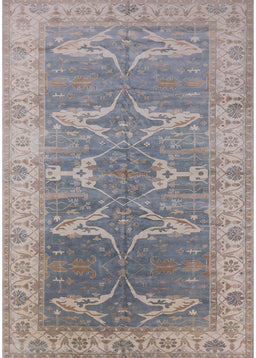 Mid-Century Modern Silver Pink Oriental Rug, urb1426