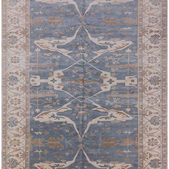 Mid-Century Modern Silver Pink Oriental Rug, urb1426