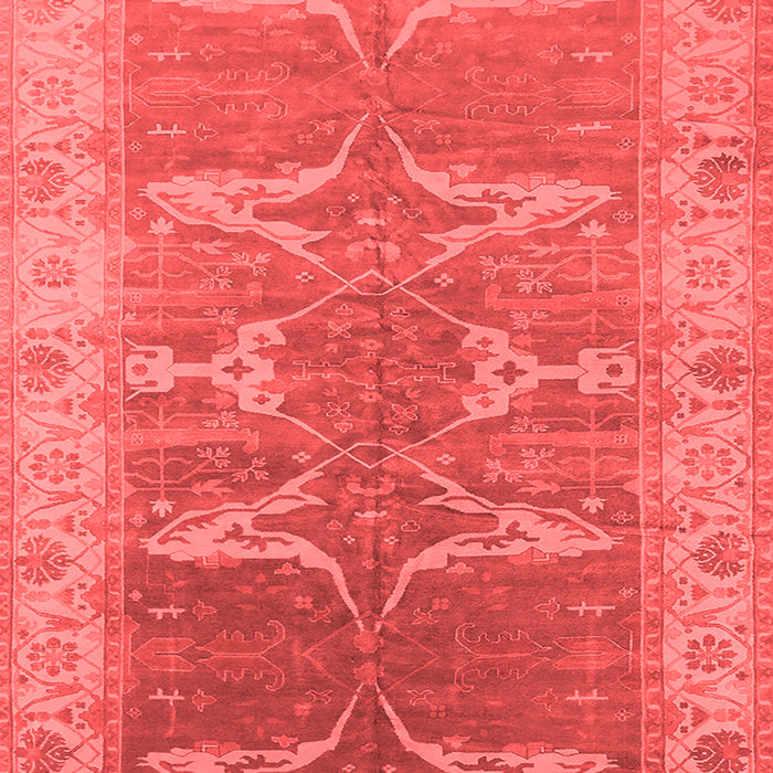 Machine Washable Oriental Red Traditional Rug, wshurb1426red