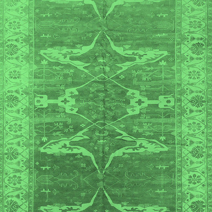 Oriental Emerald Green Traditional Rug, urb1426emgrn