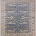 Square Mid-Century Modern Silver Pink Oriental Rug, urb1426