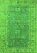 Oriental Green Traditional Rug, urb1427grn