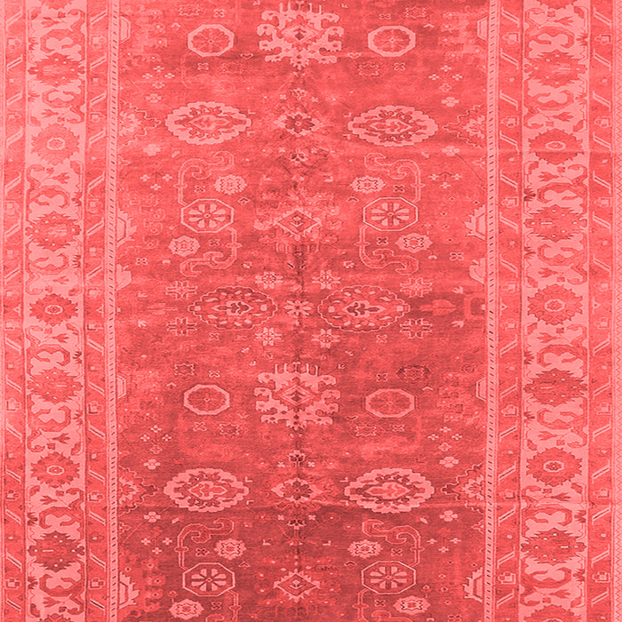 Machine Washable Oriental Red Traditional Rug, wshurb1427red