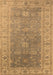 Machine Washable Oriental Brown Traditional Rug, wshurb1427brn