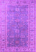 Machine Washable Oriental Purple Traditional Area Rugs, wshurb1427pur