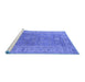 Sideview of Machine Washable Oriental Blue Traditional Rug, wshurb1427blu