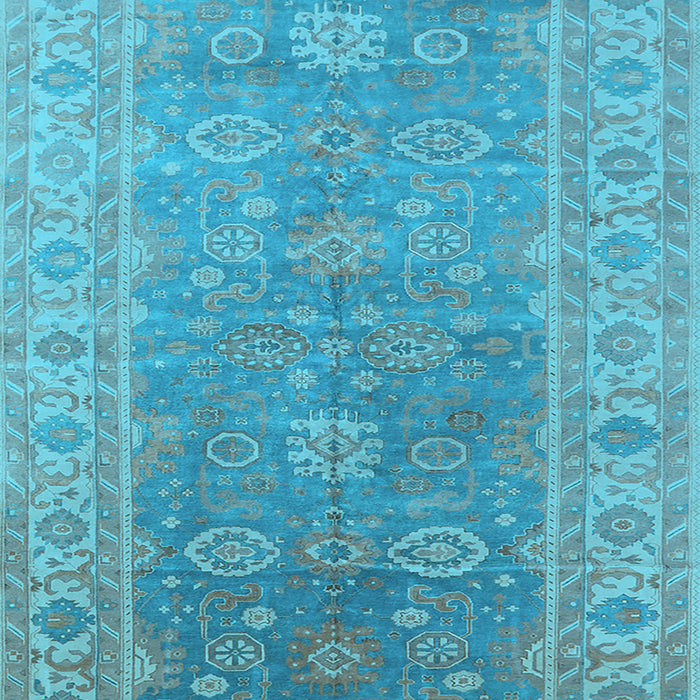Oriental Light Blue Traditional Rug, urb1427lblu