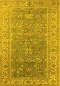 Oriental Yellow Traditional Rug, urb1427yw