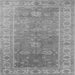 Square Machine Washable Oriental Gray Traditional Rug, wshurb1427gry