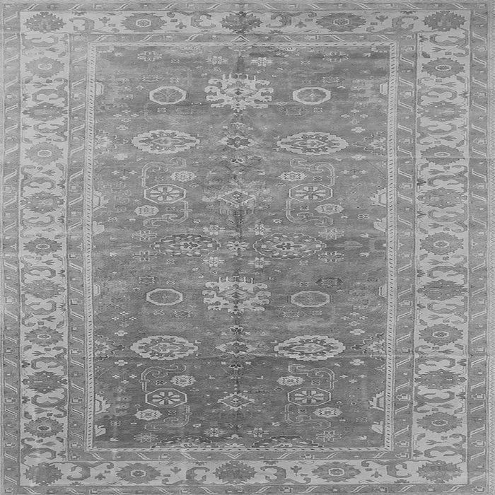 Square Oriental Gray Traditional Rug, urb1427gry