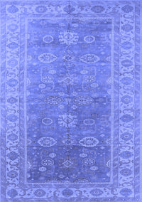 Oriental Blue Traditional Rug, urb1427blu