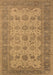 Machine Washable Oriental Brown Traditional Rug, wshurb1428brn