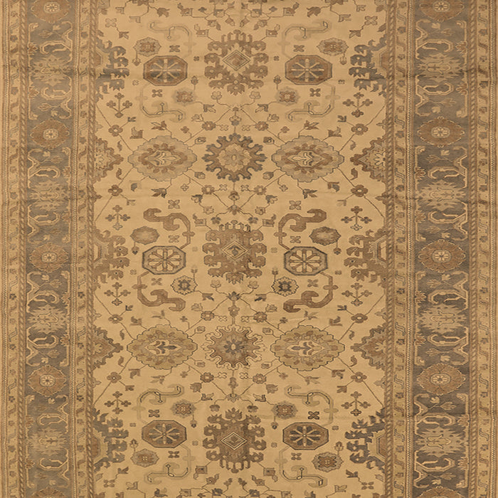 Machine Washable Oriental Brown Traditional Rug, wshurb1428brn