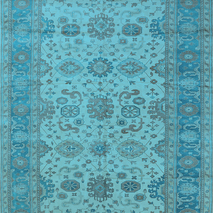 Oriental Light Blue Traditional Rug, urb1428lblu