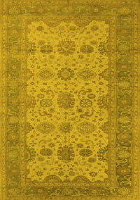 Oriental Yellow Traditional Rug, urb1428yw