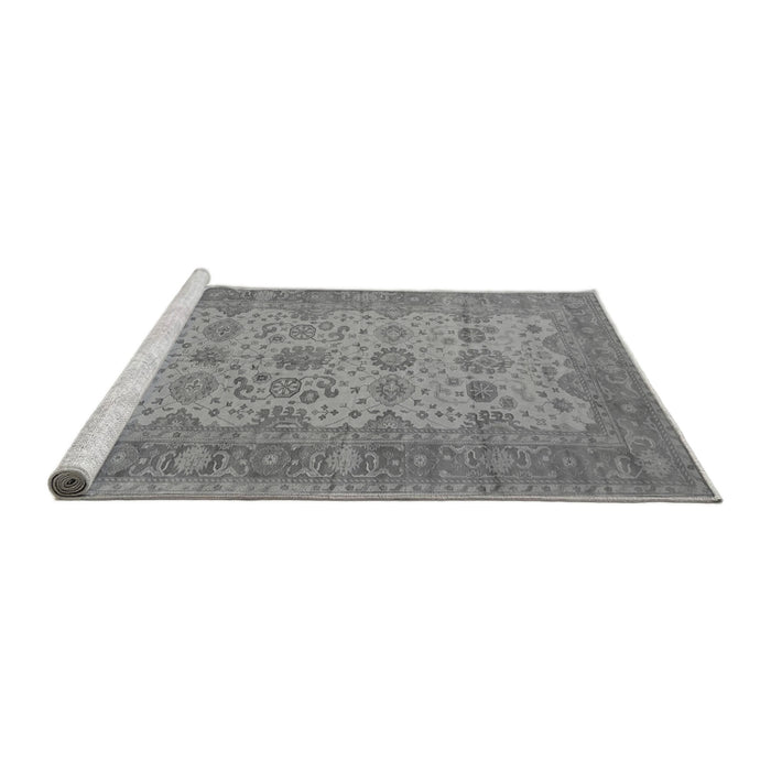 Sideview of Machine Washable Oriental Gray Traditional Rug, wshurb1428gry