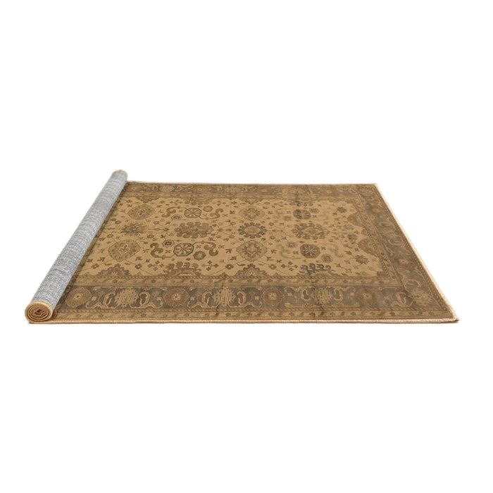 Sideview of Machine Washable Oriental Brown Traditional Rug, wshurb1428brn