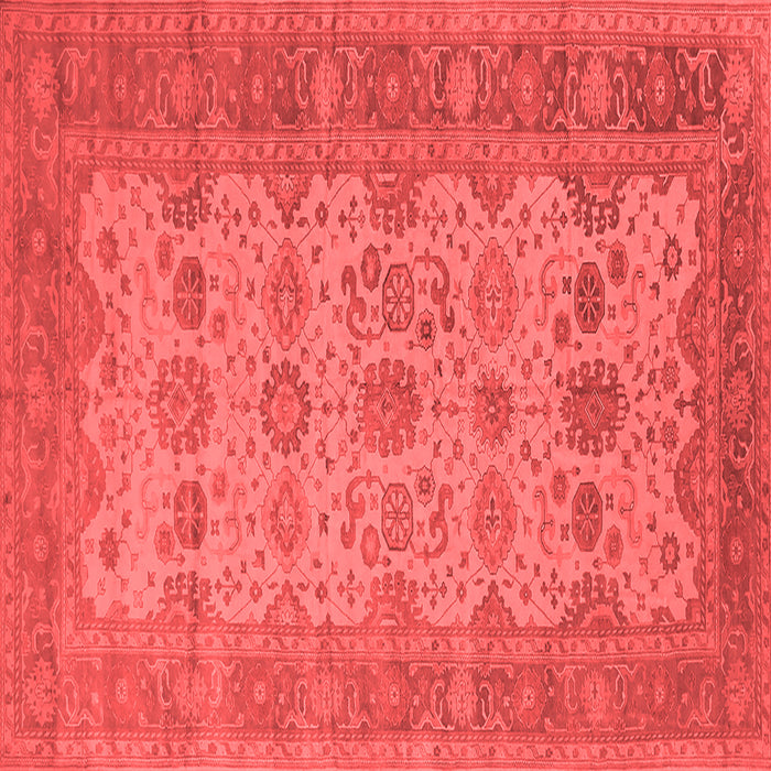 Machine Washable Oriental Red Traditional Rug, wshurb1428red
