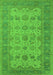 Oriental Green Traditional Rug, urb1428grn