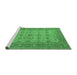 Sideview of Machine Washable Oriental Emerald Green Traditional Area Rugs, wshurb1428emgrn