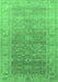 Machine Washable Oriental Emerald Green Traditional Area Rugs, wshurb1429emgrn