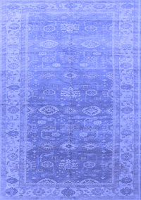 Oriental Blue Traditional Rug, urb1429blu