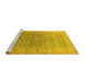 Sideview of Machine Washable Oriental Yellow Traditional Rug, wshurb1429yw