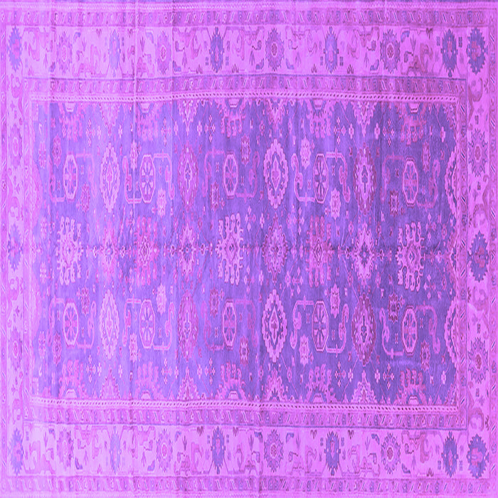 Square Oriental Purple Traditional Rug, urb1429pur