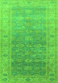 Oriental Green Traditional Rug, urb1429grn