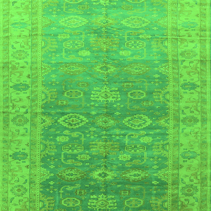 Oriental Green Traditional Rug, urb1429grn