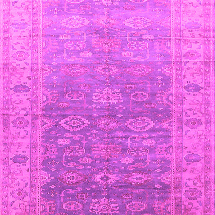 Machine Washable Oriental Pink Traditional Rug, wshurb1429pnk