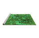 Sideview of Machine Washable Oriental Green Industrial Area Rugs, wshurb1430grn