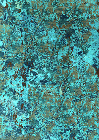 Oriental Turquoise Industrial Rug, urb1430turq